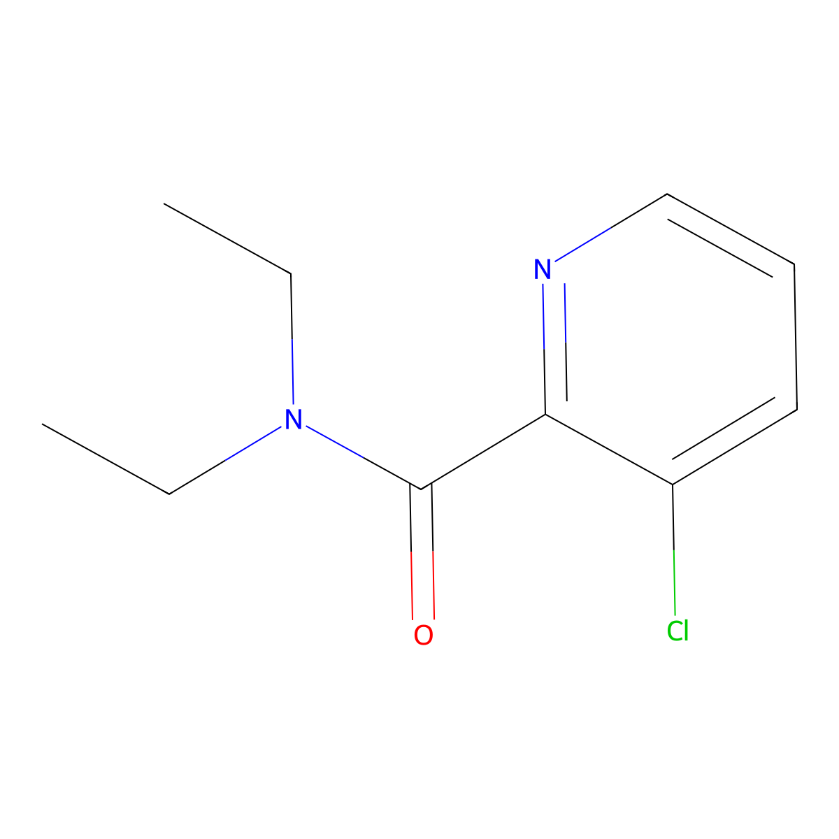 3-chloro-N,N-diethylpicolinamide molecular structure, CAS 2156115-48-7