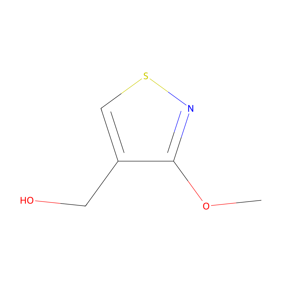 (3-Methoxy-1,2-thiazol-4-yl)methanol molecular structure, CAS 2156132-22-6
