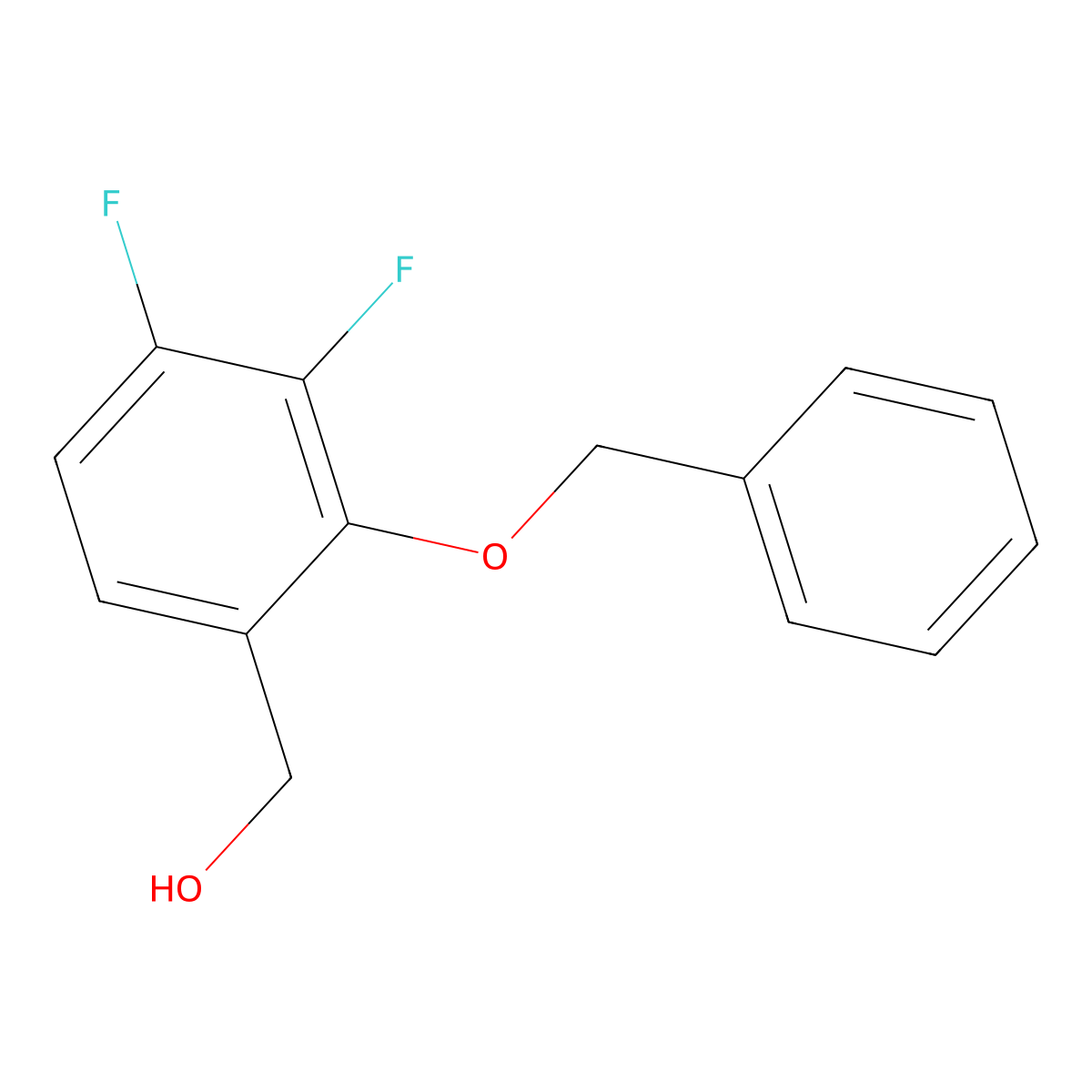 (2-(Benzyloxy)-3,4-difluorophenyl)methanol molecular structure, CAS 2156187-89-0