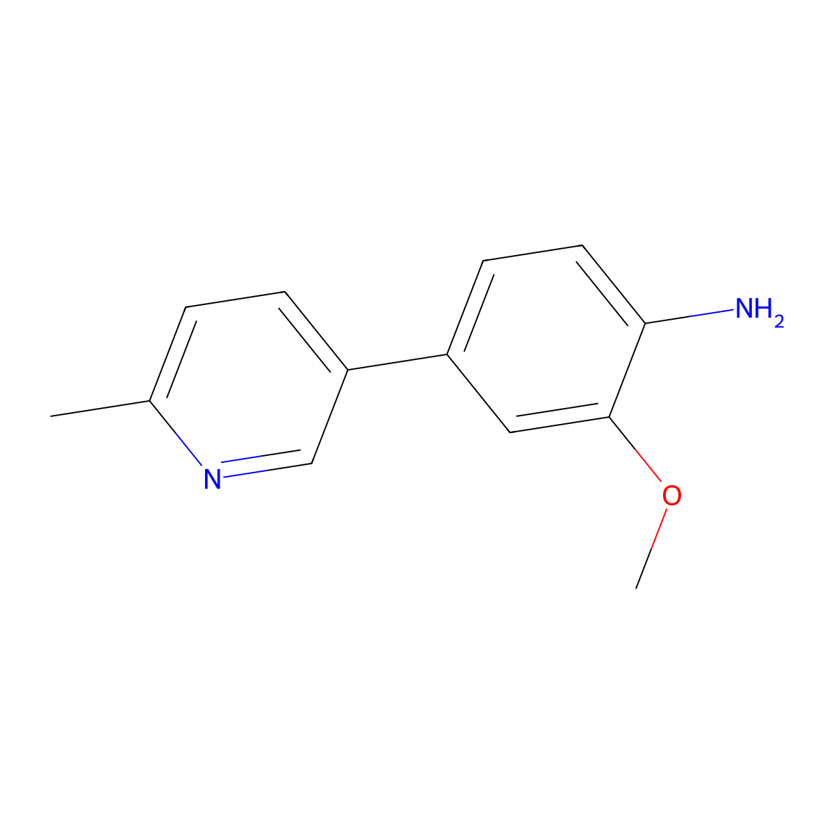 2-Methoxy-4-(6-methylpyridin-3-yl)aniline molecular structure, CAS 2156359-07-6