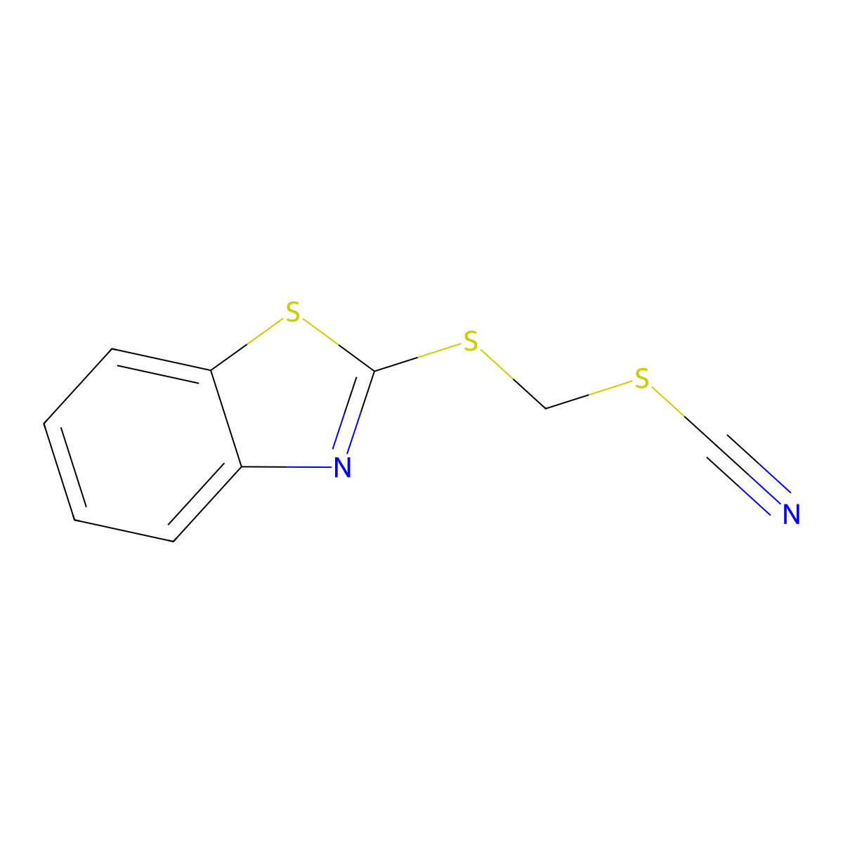 2-(Thiocyanomethylthio)benzothiazole molecular structure, CAS 21564-17-0