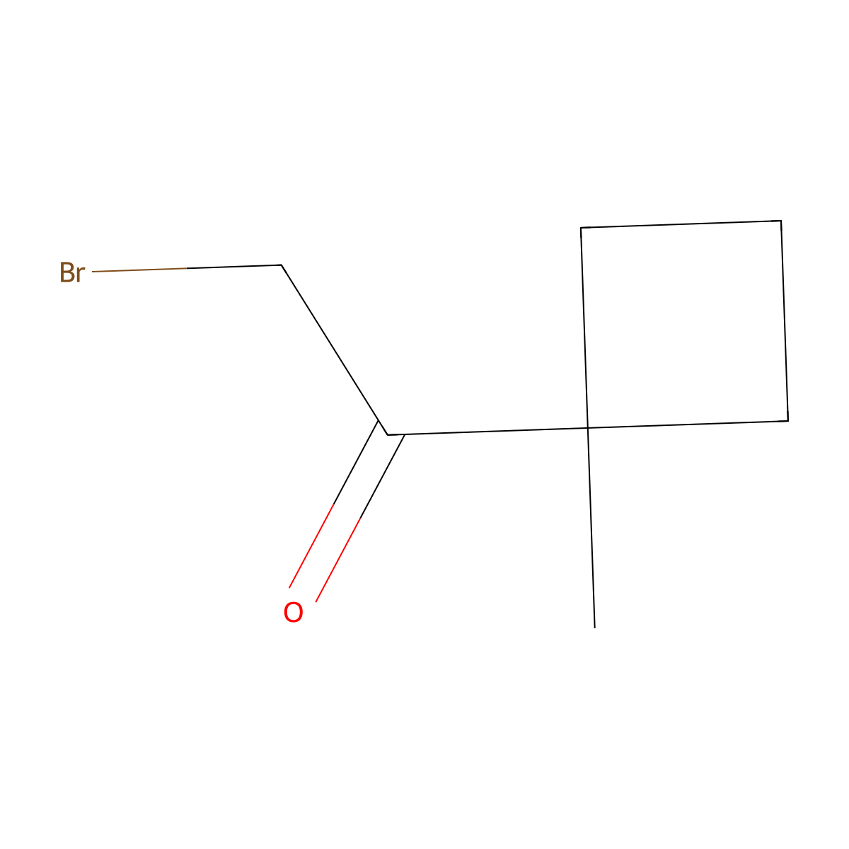 2-Bromo-1-(1-methylcyclobutyl)ethan-1-one molecular structure, CAS 2156471-18-8