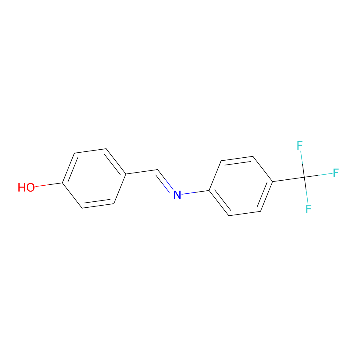 4-[(1E)-{[4-(trifluoromethyl)phenyl]imino}methyl]phenol molecular structure, CAS 215648-82-1