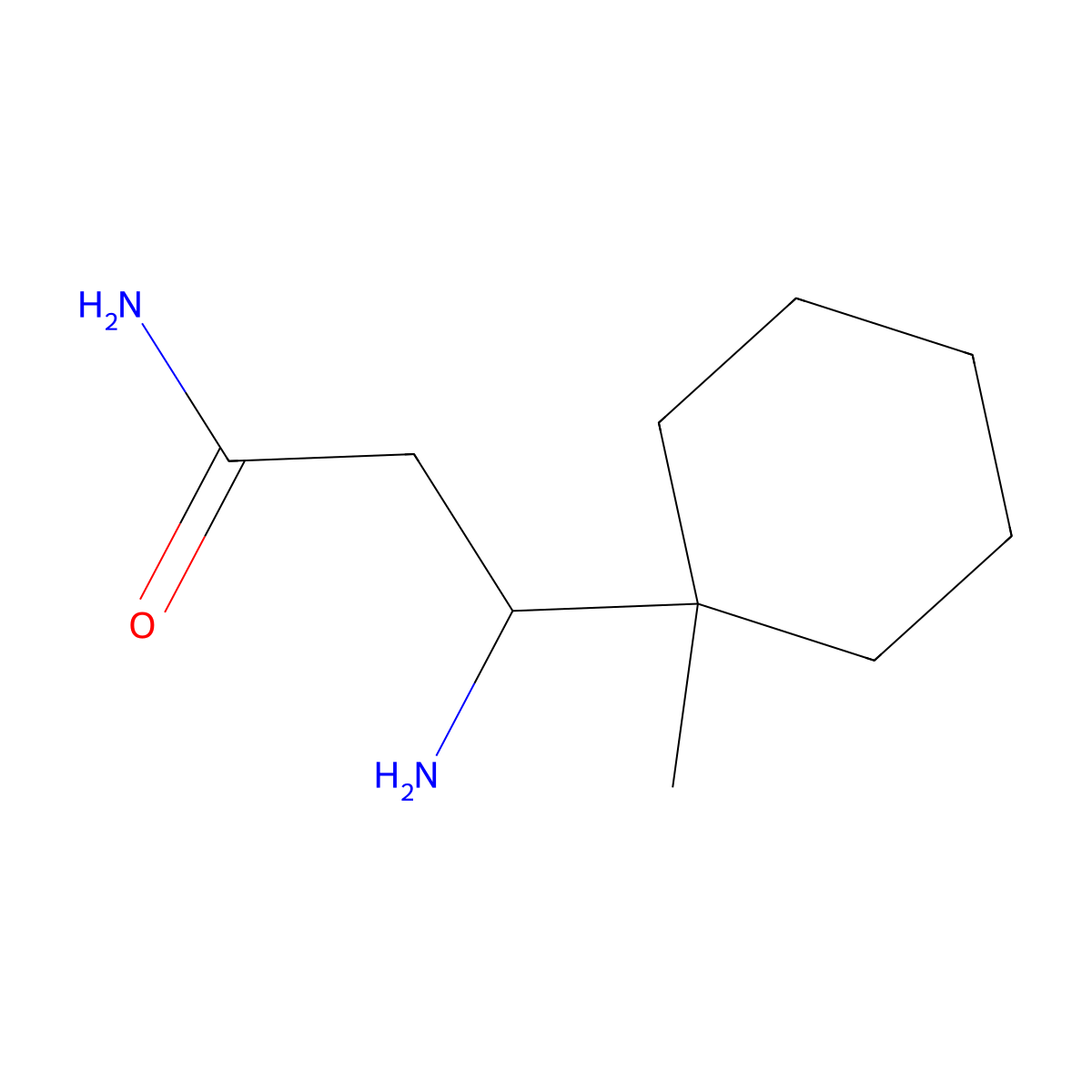 3-Amino-3-(1-methylcyclohexyl)propanamide molecular structure, CAS 2156487-70-4