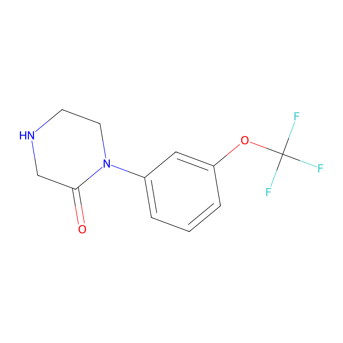 1-(3-(Trifluoromethoxy)phenyl)piperazin-2-one molecular structure, CAS 215649-79-9