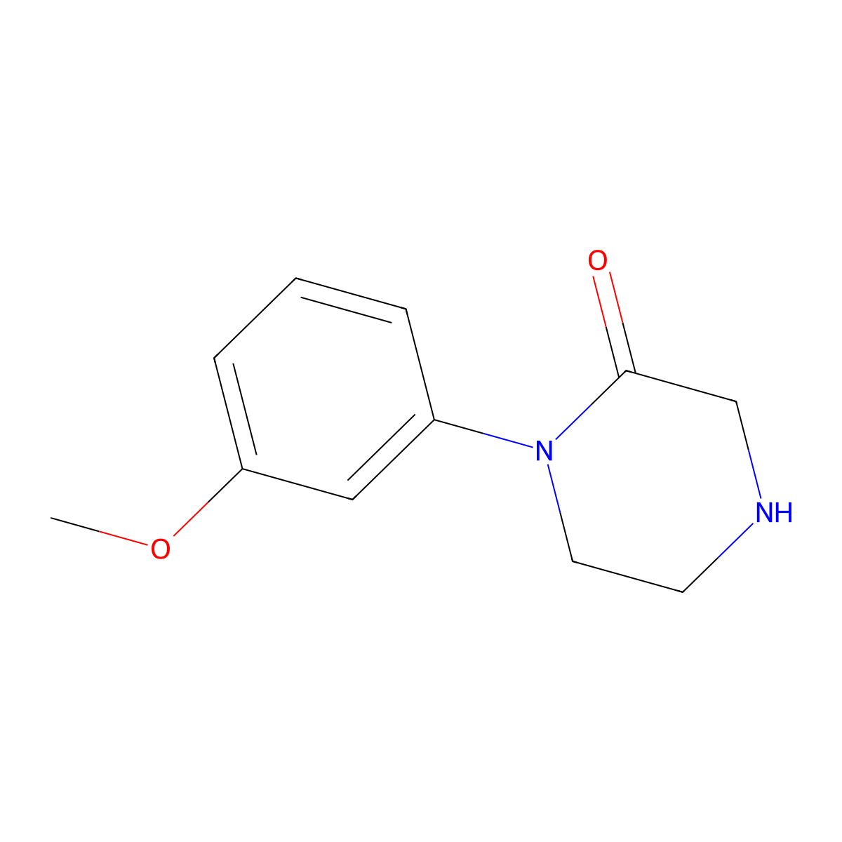 1-(3-Methoxyphenyl)piperazin-2-one molecular structure, CAS 215649-80-2