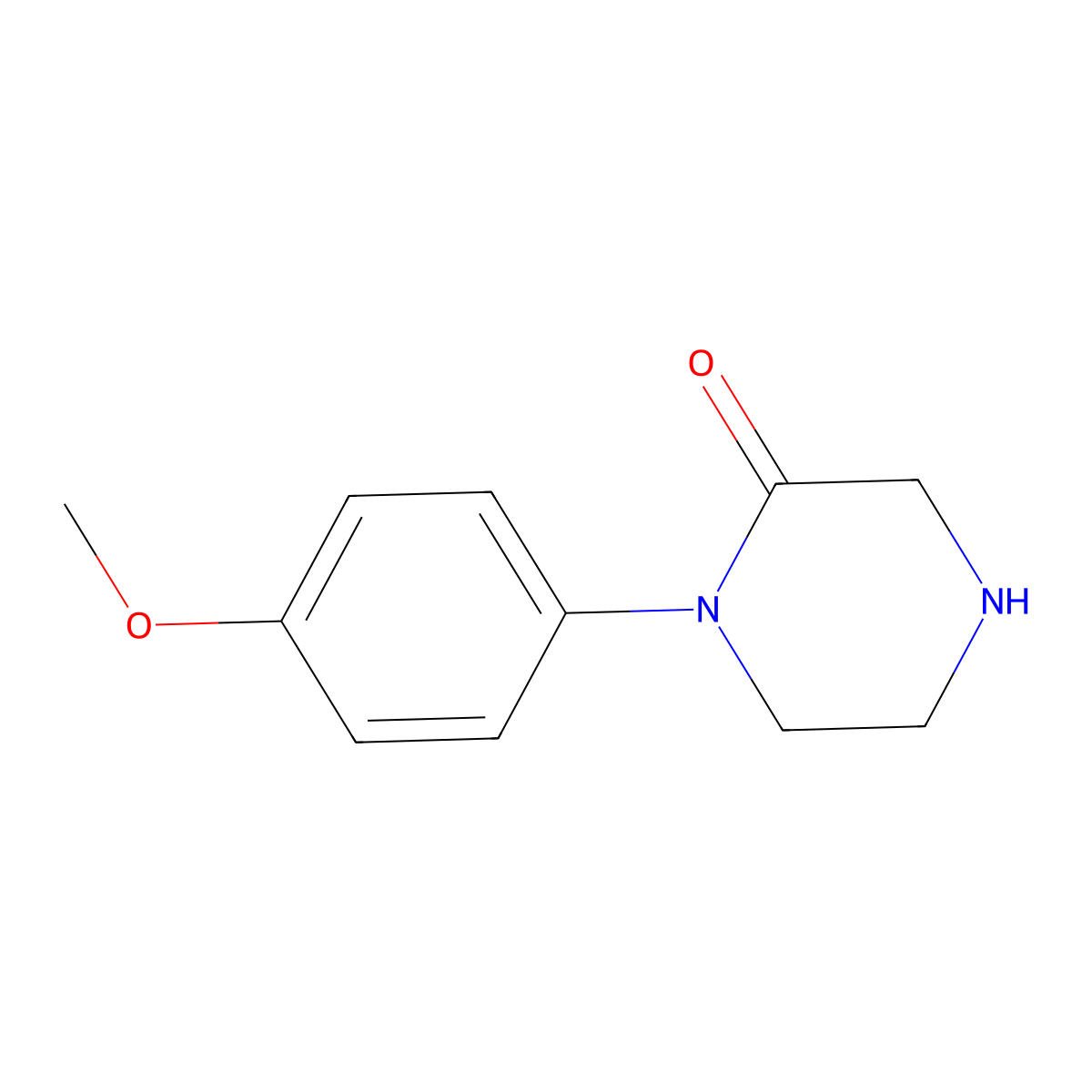 1-(4-Methoxyphenyl)piperazin-2-one molecular structure, CAS 215649-82-4