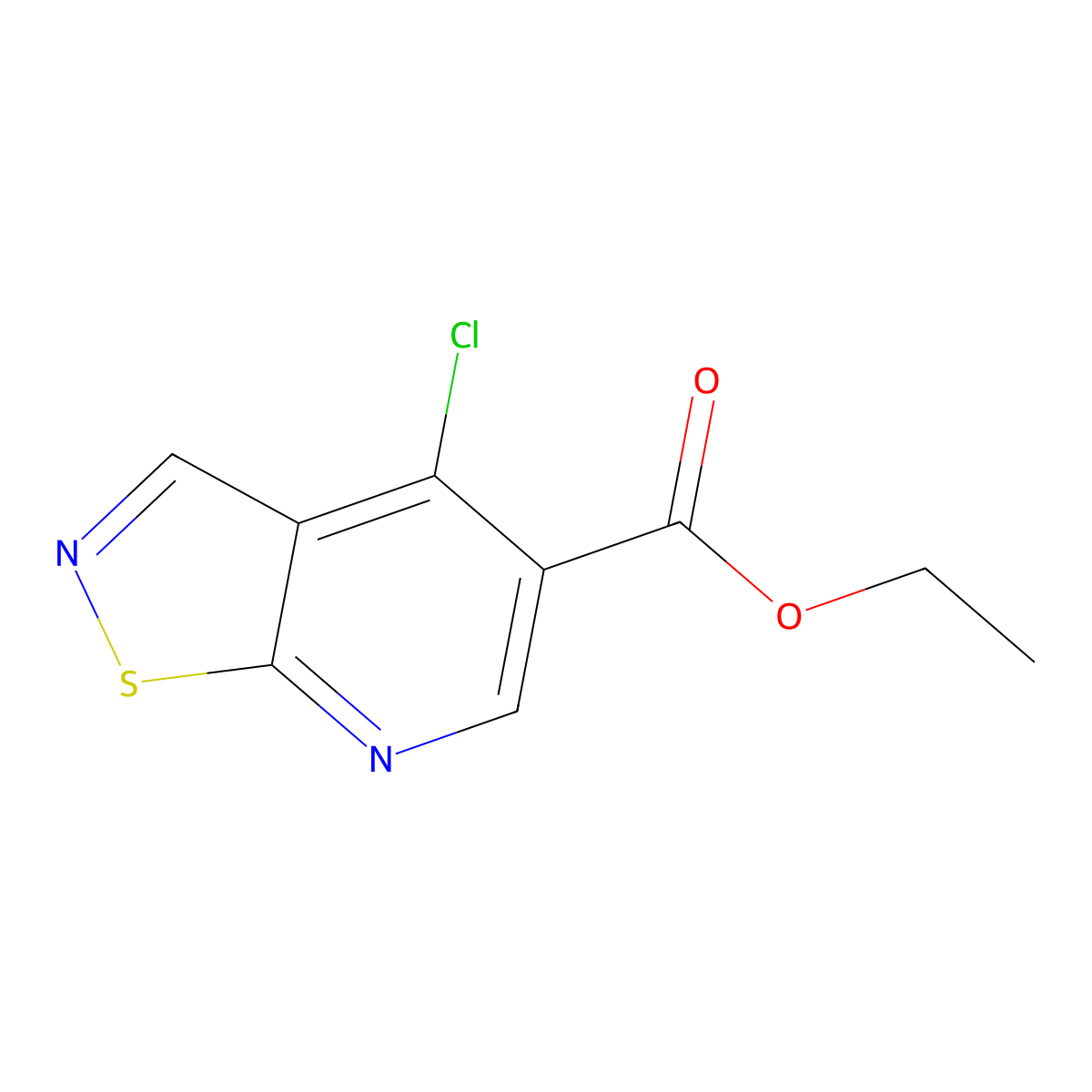 Ethyl 4-chloro-[1,2]thiazolo[5,4-b]pyridine-5-carboxylate molecular structure, CAS 2156492-06-5