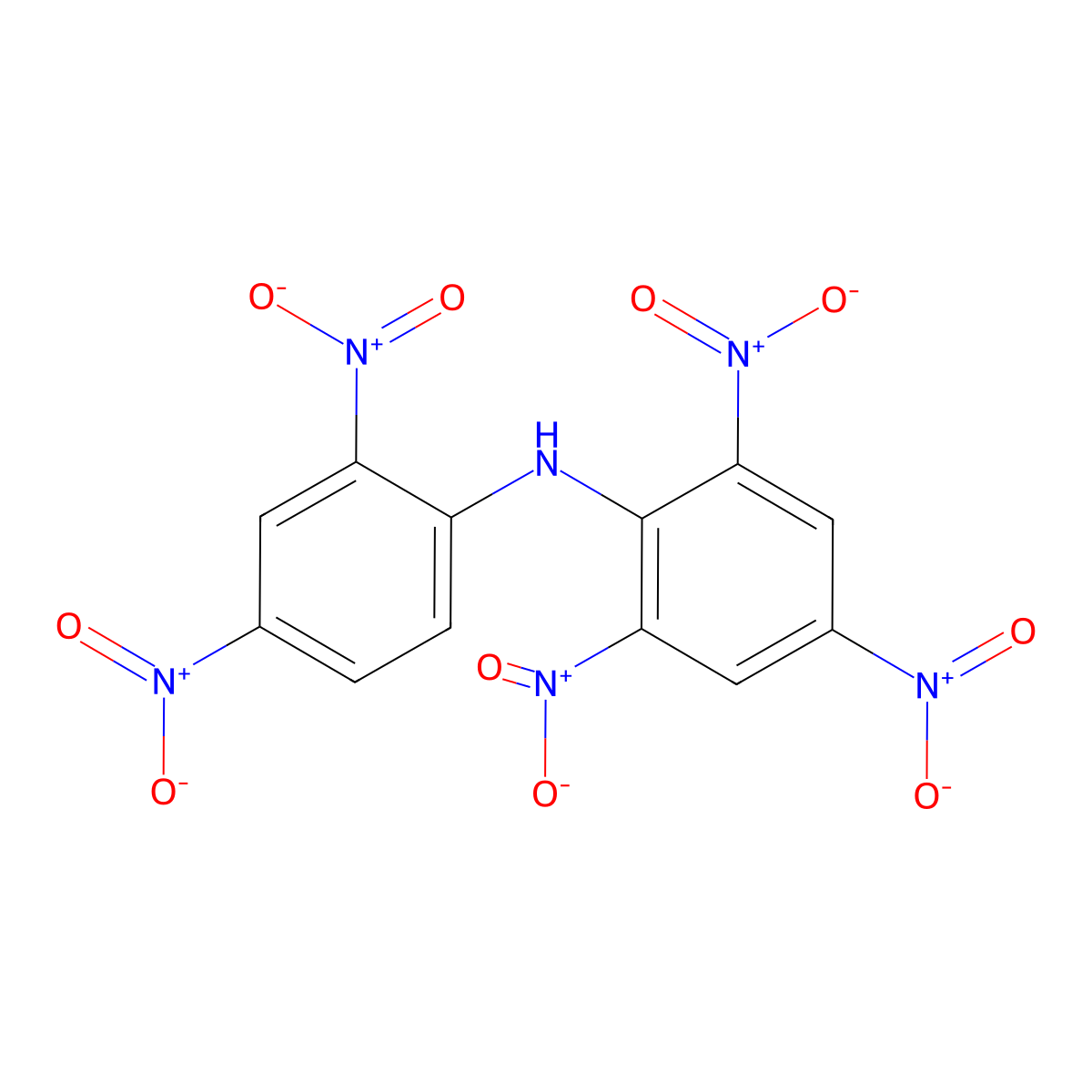 N-(2,4-Dinitrophenyl)-2,4,6-trinitroaniline molecular structure, CAS 21565-22-0