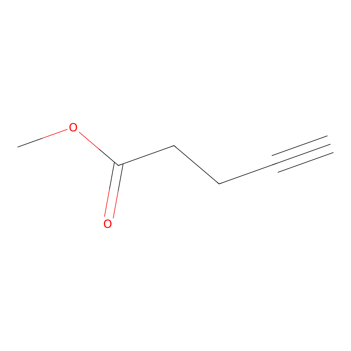 Methyl 4-pentynoate molecular structure, CAS 21565-82-2