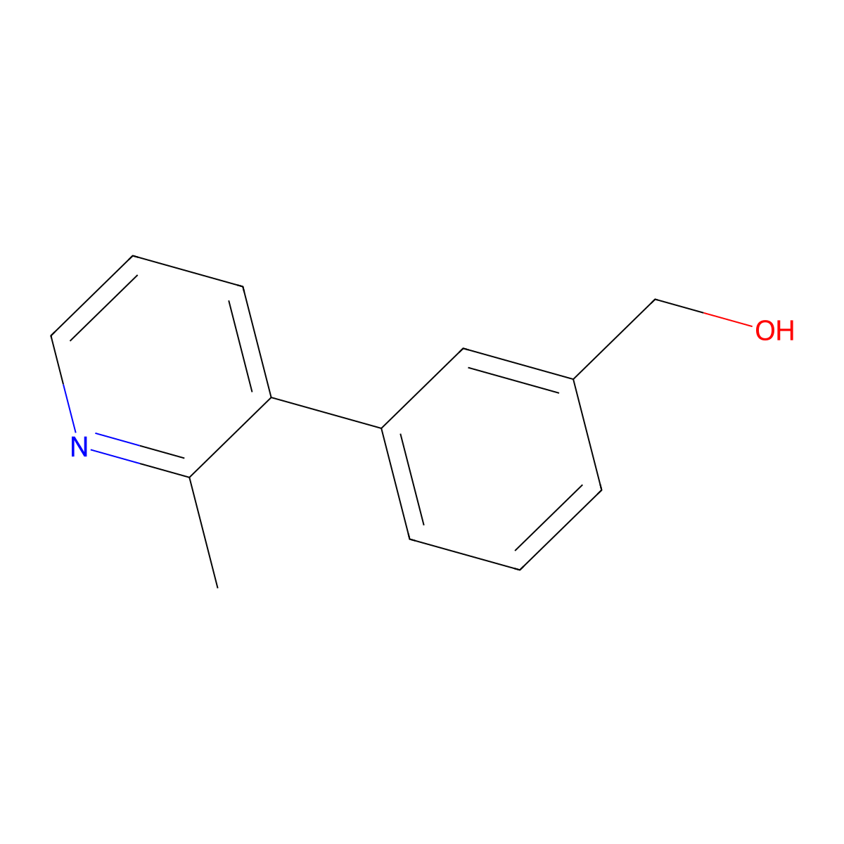 3-(2-Methyl-3-pyridinyl)benzenemethanol molecular structure, CAS 2156506-88-4