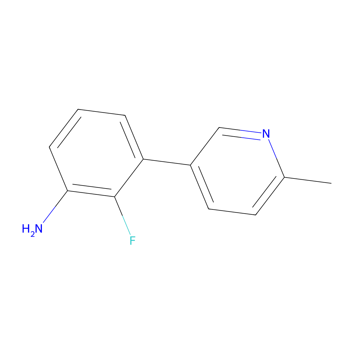 2-Fluoro-3-(6-methylpyridin-3-yl)aniline molecular structure, CAS 2156520-04-4