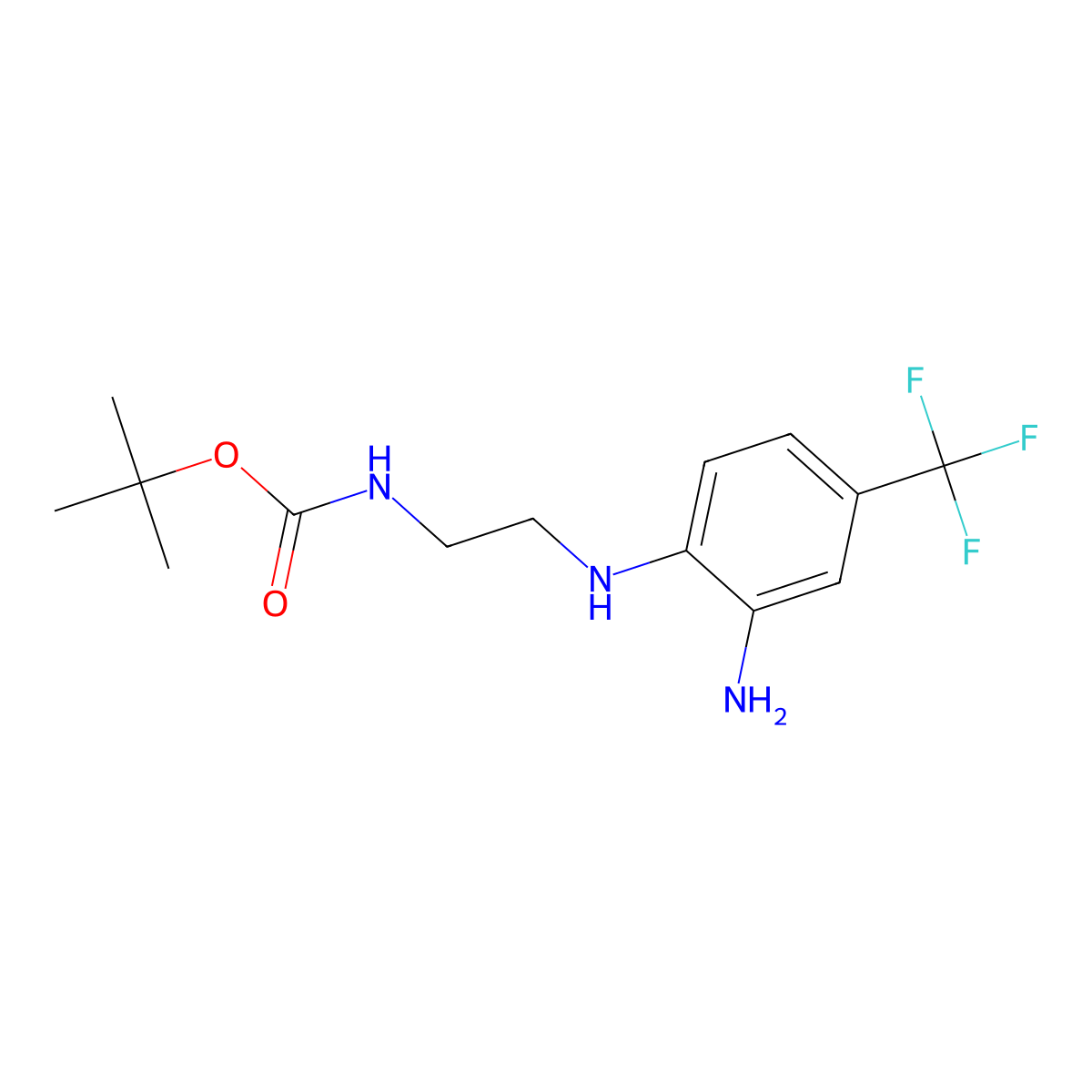 tert-Butyl N-{2-[2-amino-4-(trifluoromethyl)anilino]ethyl}carbamate molecular structure, CAS 215655-42-8