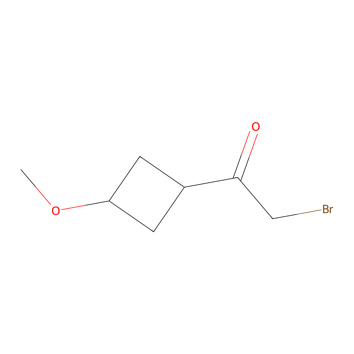 2-Bromo-1-(3-methoxycyclobutyl)ethan-1-one molecular structure, CAS 2156552-69-9