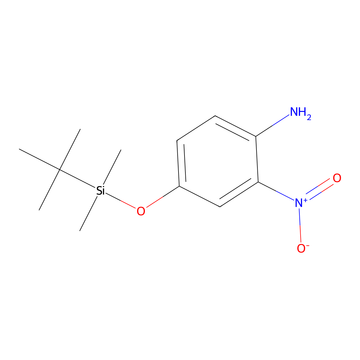 4-(Tert-butyldimethylsilyl)oxy-2-nitroaniline molecular structure, CAS 215656-99-8