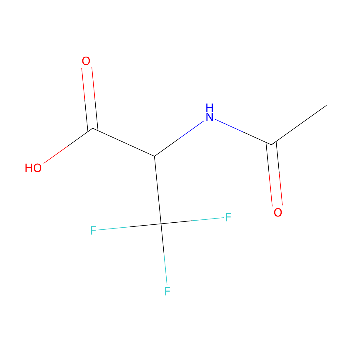 2-Acetamido-3,3,3-trifluoropropanoic acid molecular structure, CAS 2156572-47-1