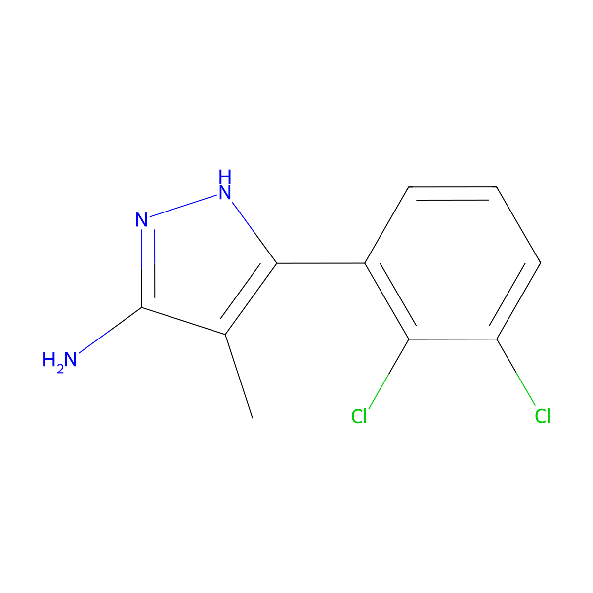 3-(2,3-Dichlorophenyl)-4-methyl-1h-pyrazol-5-amine molecular structure, CAS 2156597-62-3
