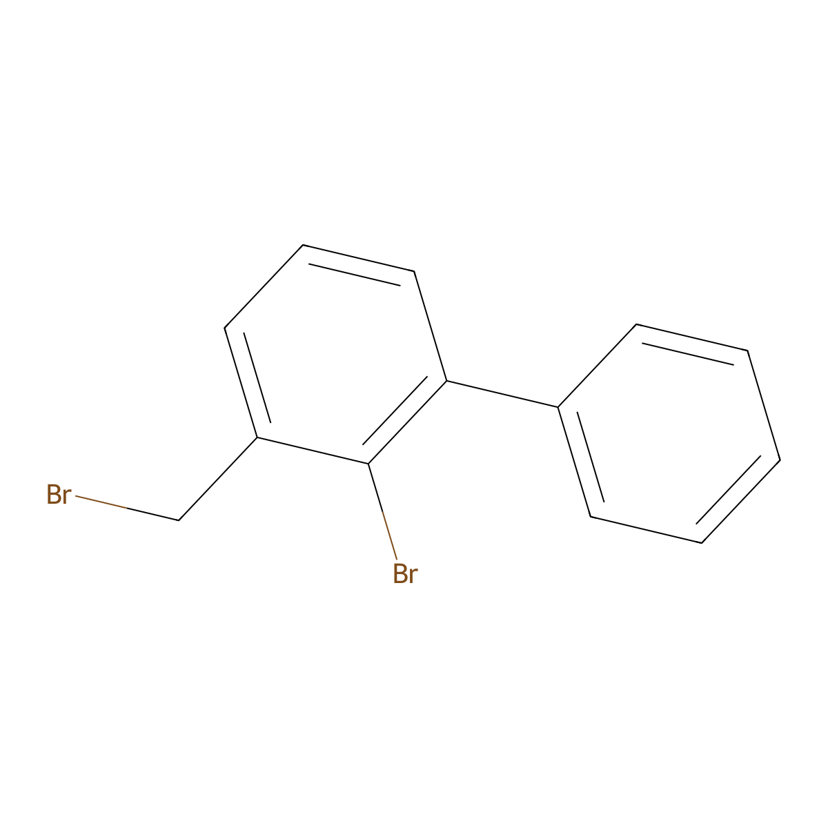 2-Bromo-3-(bromomethyl)-1,1'-biphenyl molecular structure, CAS 2156651-21-5