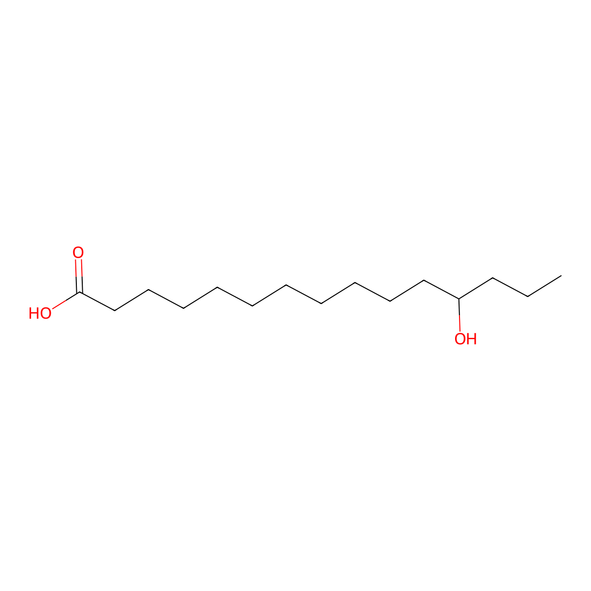 12-Hydroxypentadecanoic acid molecular structure, CAS 215667-82-6