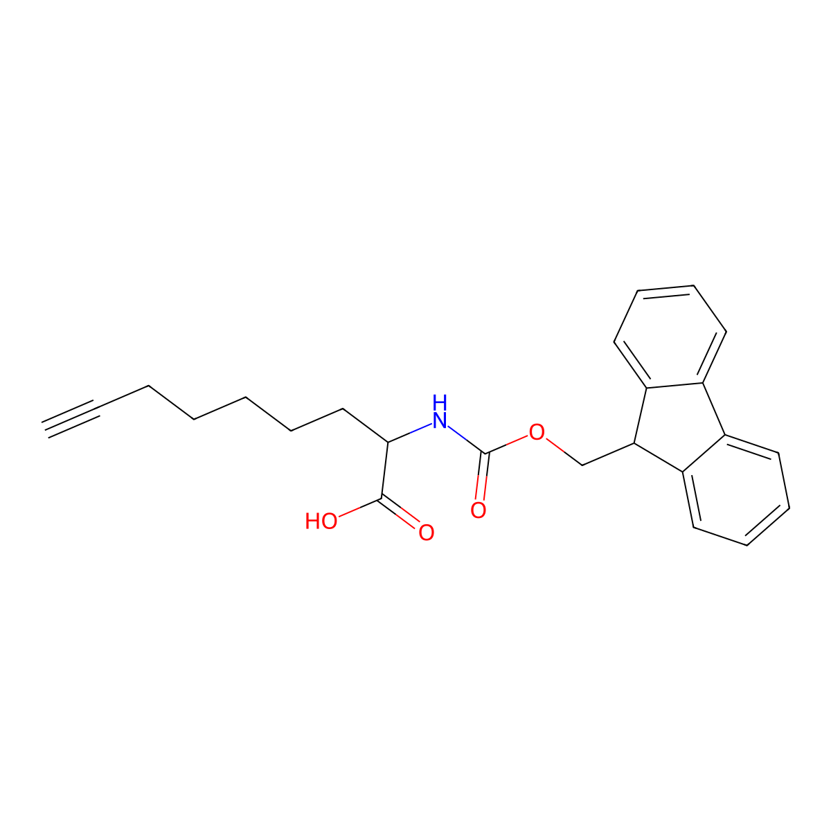 2-({[(9H-fluoren-9-yl)methoxy]carbonyl}amino)non-8-ynoicacid molecular structure, CAS 2156676-42-3