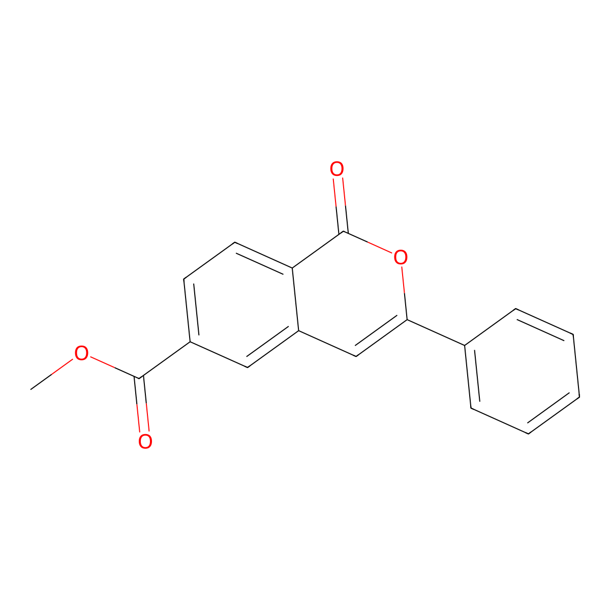 Methyl 1-oxo-3-phenyl-1H-isochromene-6-carboxylate molecular structure, CAS 215671-95-7