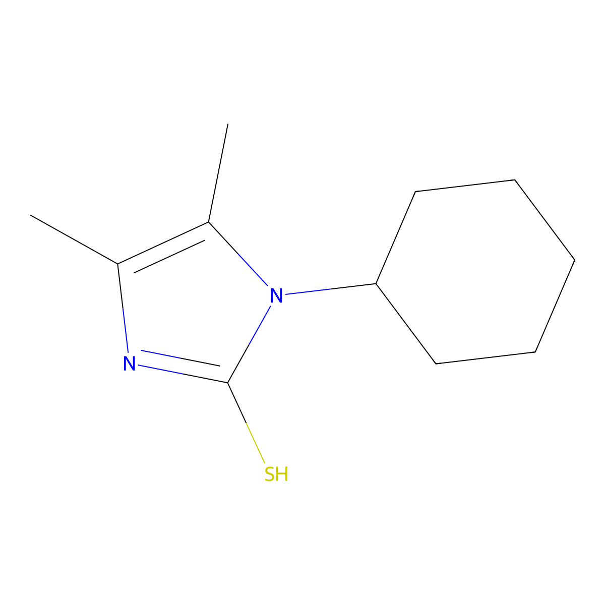 1-cyclohexyl-4,5-dimethyl-1H-imidazole-2-thiol molecular structure, CAS 215675-51-7