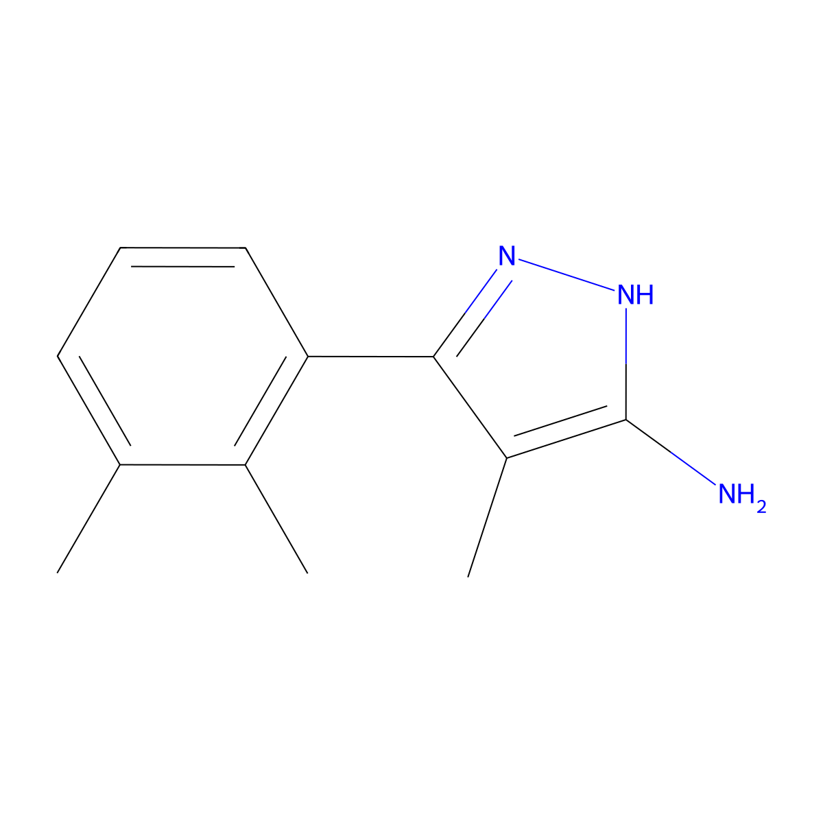 3-(2,3-Dimethylphenyl)-4-methyl-1h-pyrazol-5-amine molecular structure, CAS 2156854-38-3