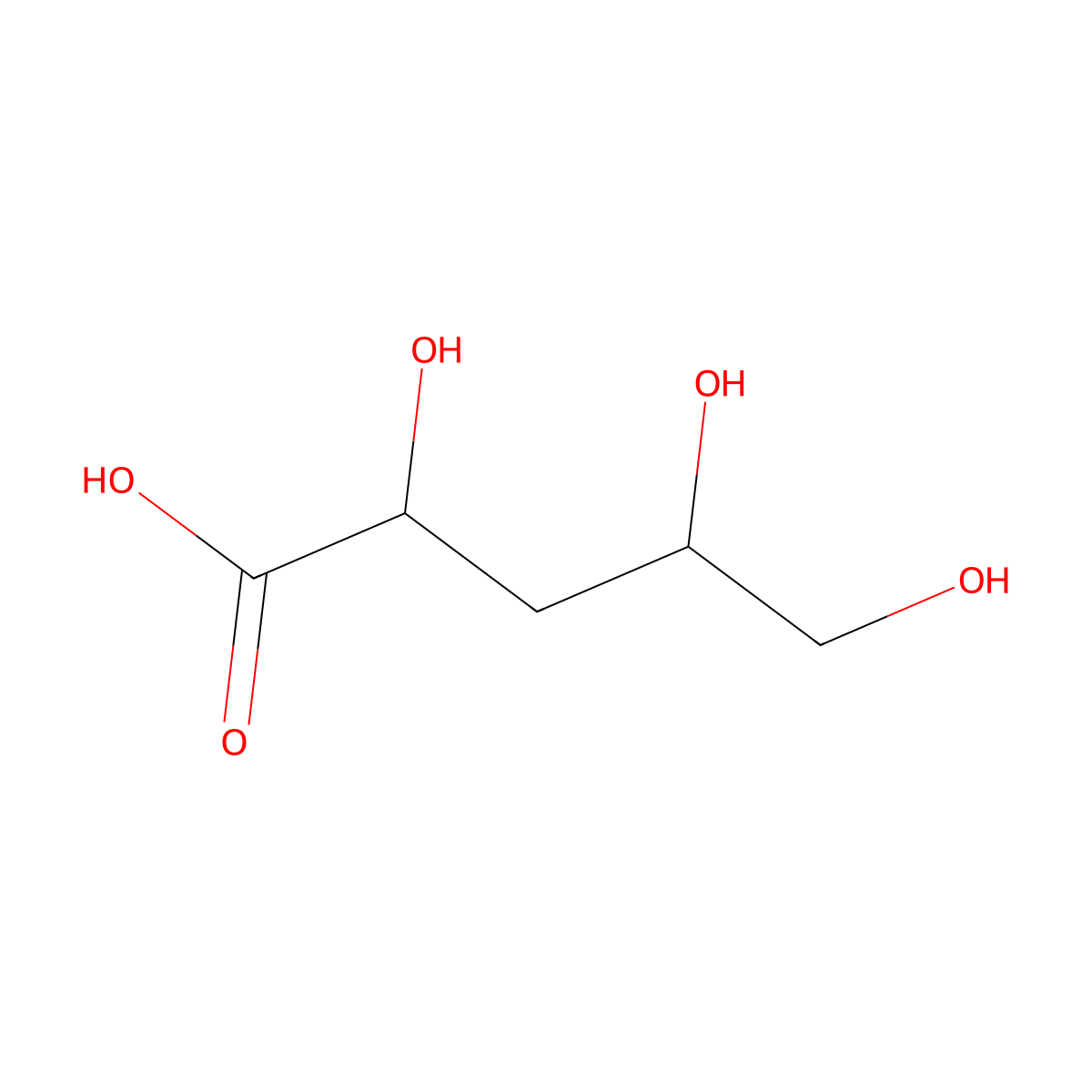 3-Deoxypentonic acid molecular structure, CAS 21569-63-1