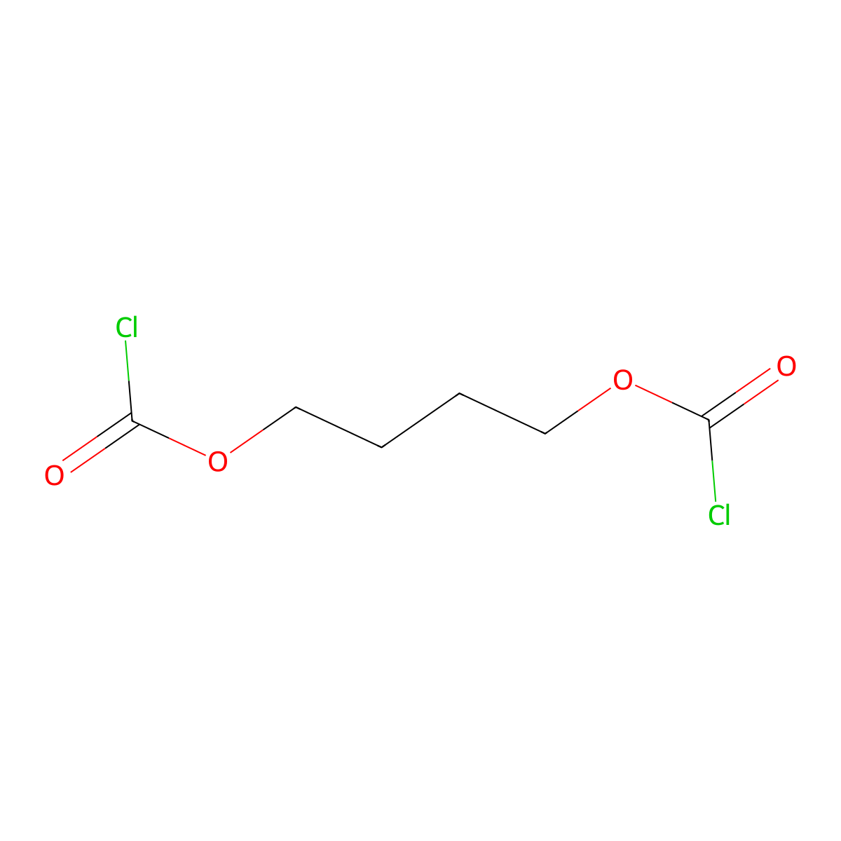 Carbonochloridic acid, C,C'-1,4-butanediyl ester molecular structure, CAS 2157-16-6