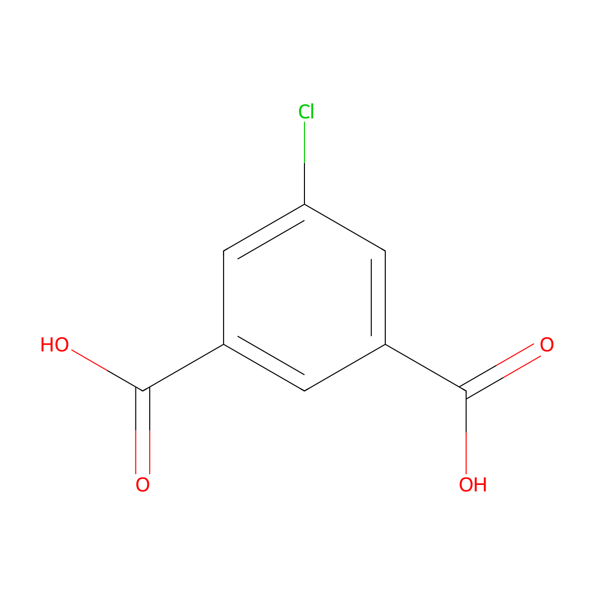 1,3-Benzenedicarboxylic acid, 5-chloro- molecular structure, CAS 2157-39-3