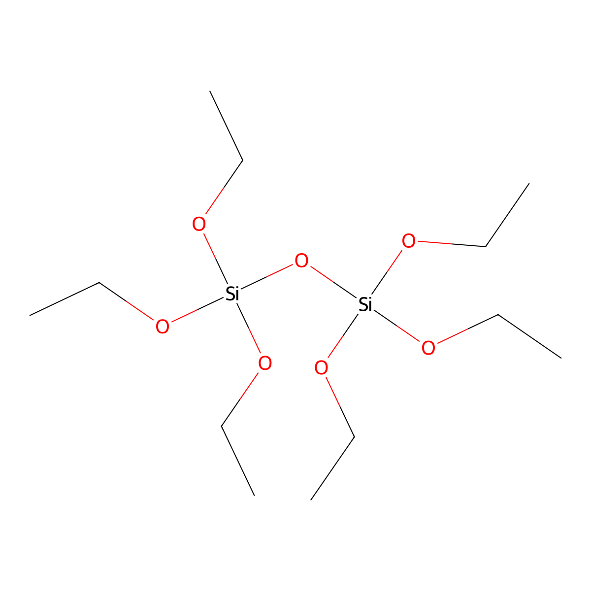Silicic acid (H6Si2O7), hexaethyl ester molecular structure, CAS 2157-42-8