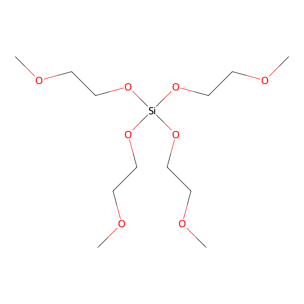 Tetra(methoxyethoxy)silane molecular structure, CAS 2157-45-1