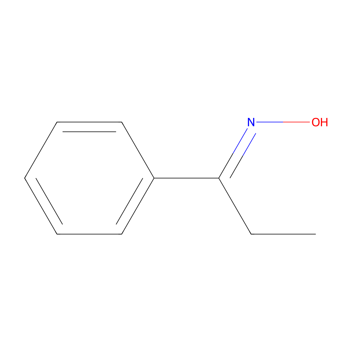 1-Phenyl-1-propanone oxime molecular structure, CAS 2157-50-8