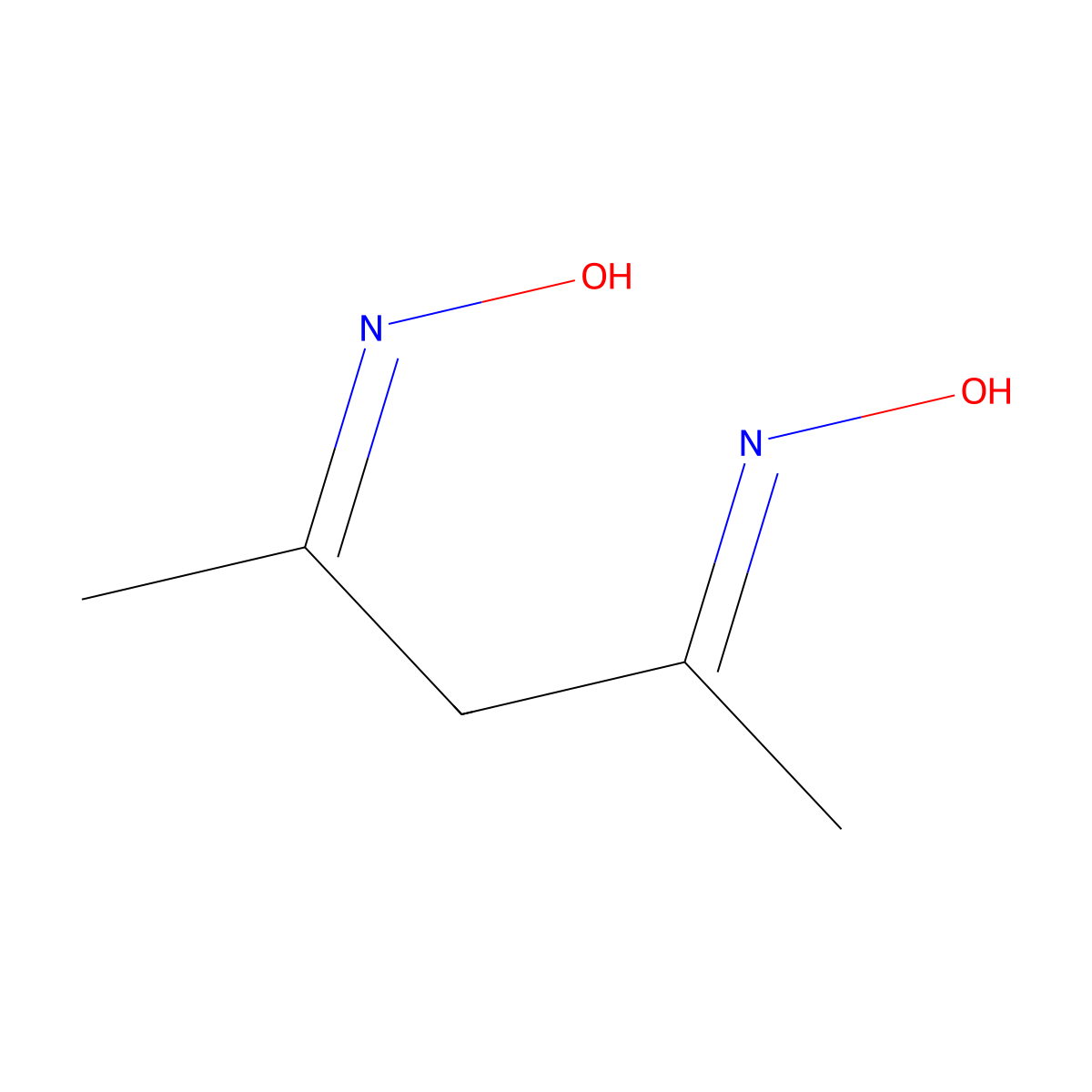 2,4-Pentanedione, dioxime molecular structure, CAS 2157-56-4