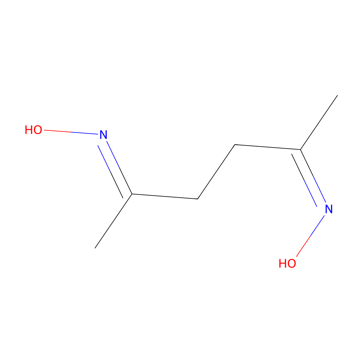 2,5-Hexanedione dioxime molecular structure, CAS 2157-57-5