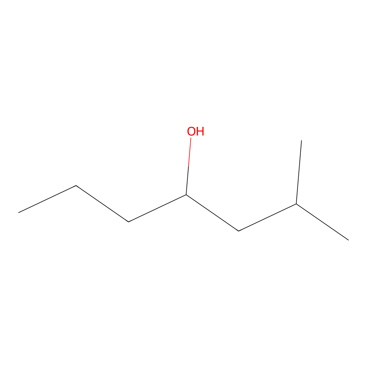 2-Methyl-4-heptanol molecular structure, CAS 21570-35-4