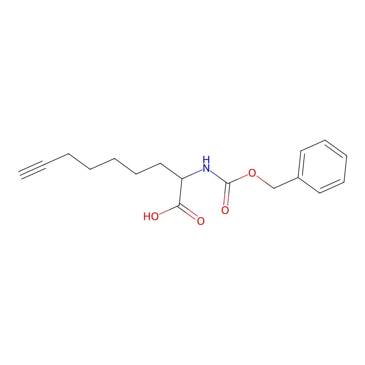 2-{[(Benzyloxy)carbonyl]amino}non-8-ynoic acid molecular structure, CAS 2157006-06-7