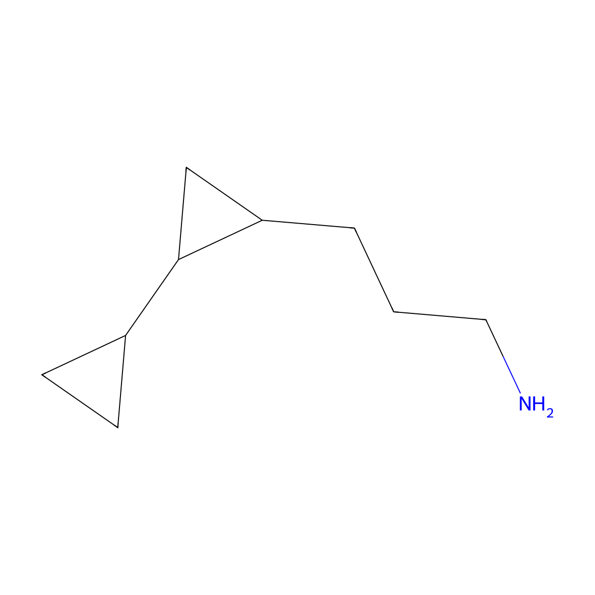 3-{[1,1'-Bi(cyclopropane)]-2-yl}propan-1-amine molecular structure, CAS 2157057-07-1