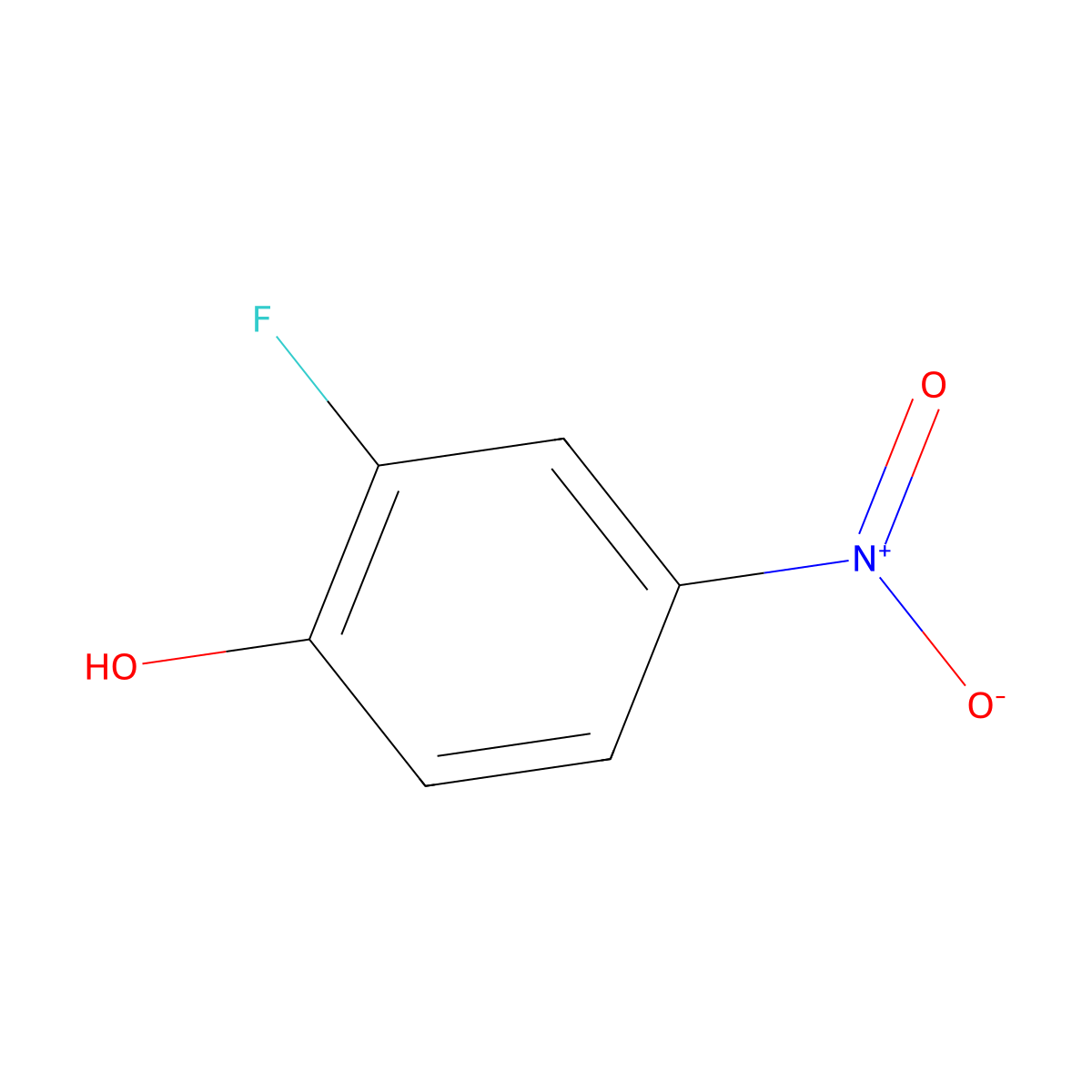 2-Fluoro-4-nitrophenol molecular structure, CAS 21571-34-6