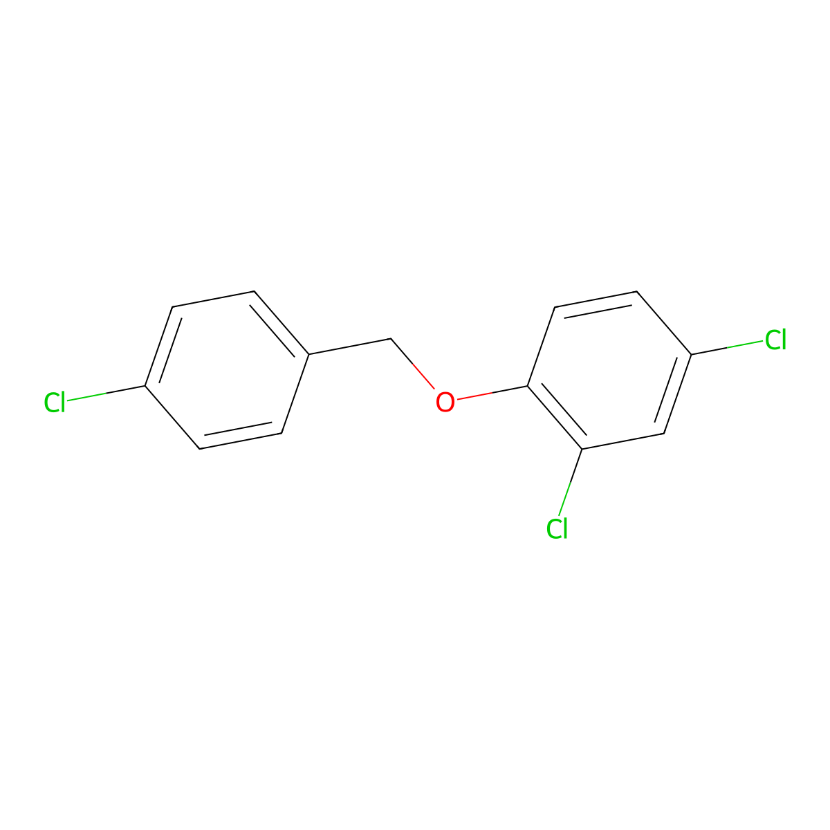 p-Chlorobenzyl 2,4-dichlorophenyl ether molecular structure, CAS 21571-58-4