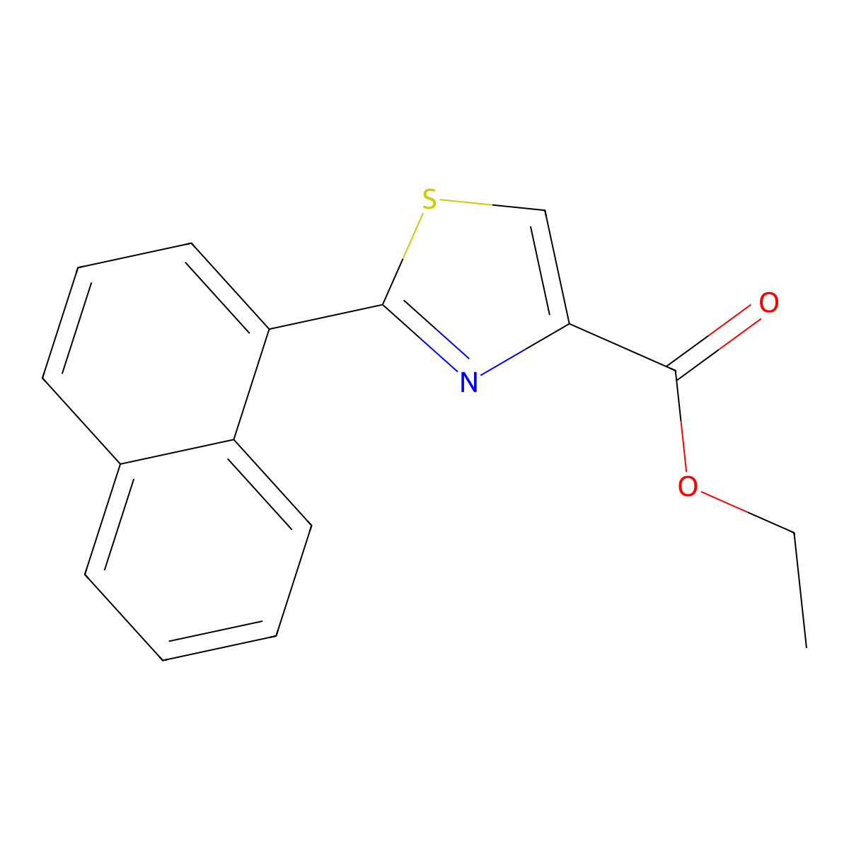 Ethyl 2-(1-Naphthyl)thiazole-4-carboxylate molecular structure, CAS 215712-27-9