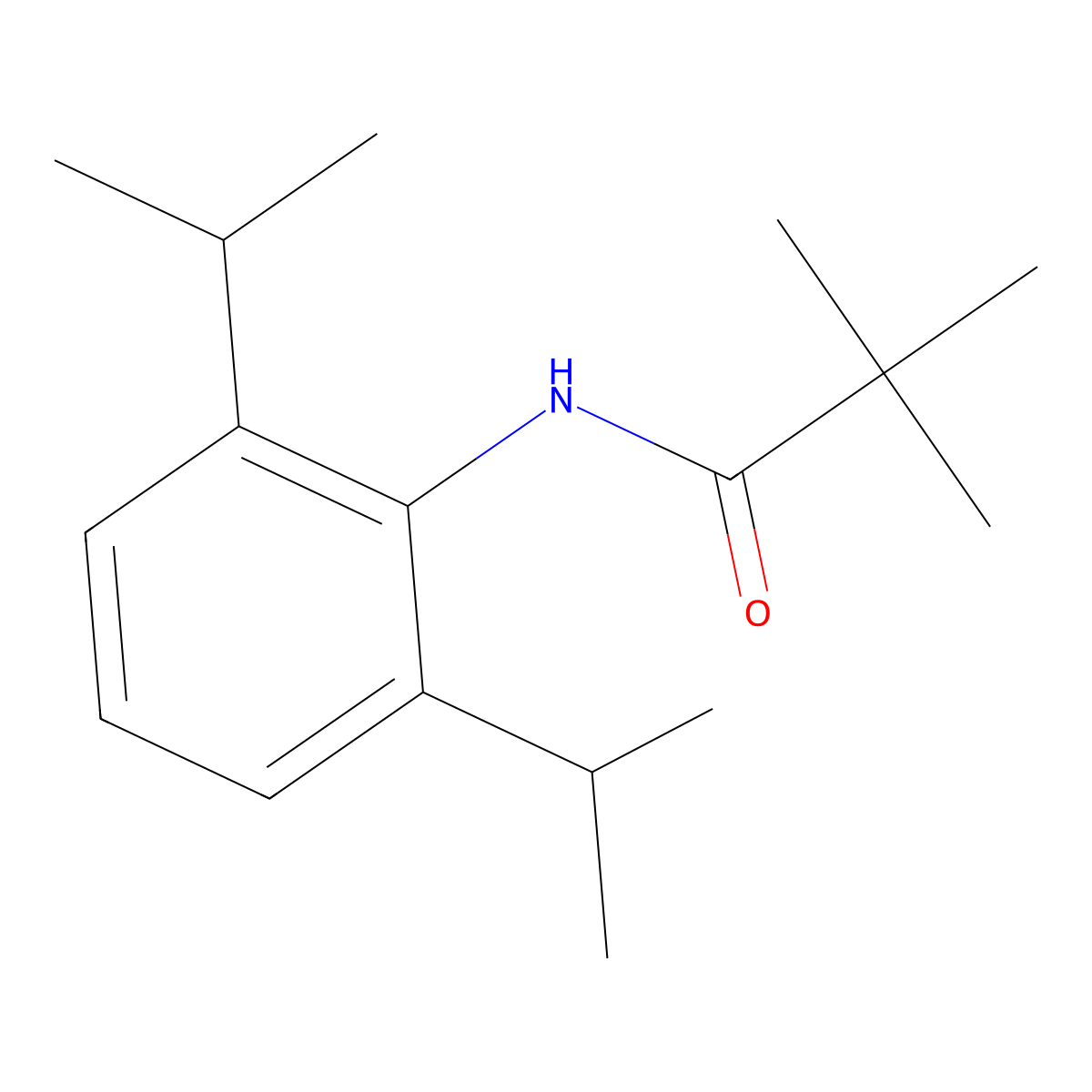 N-[2,6-di(propan-2-yl)phenyl]-2,2-dimethylpropanamide molecular structure, CAS 215715-81-4