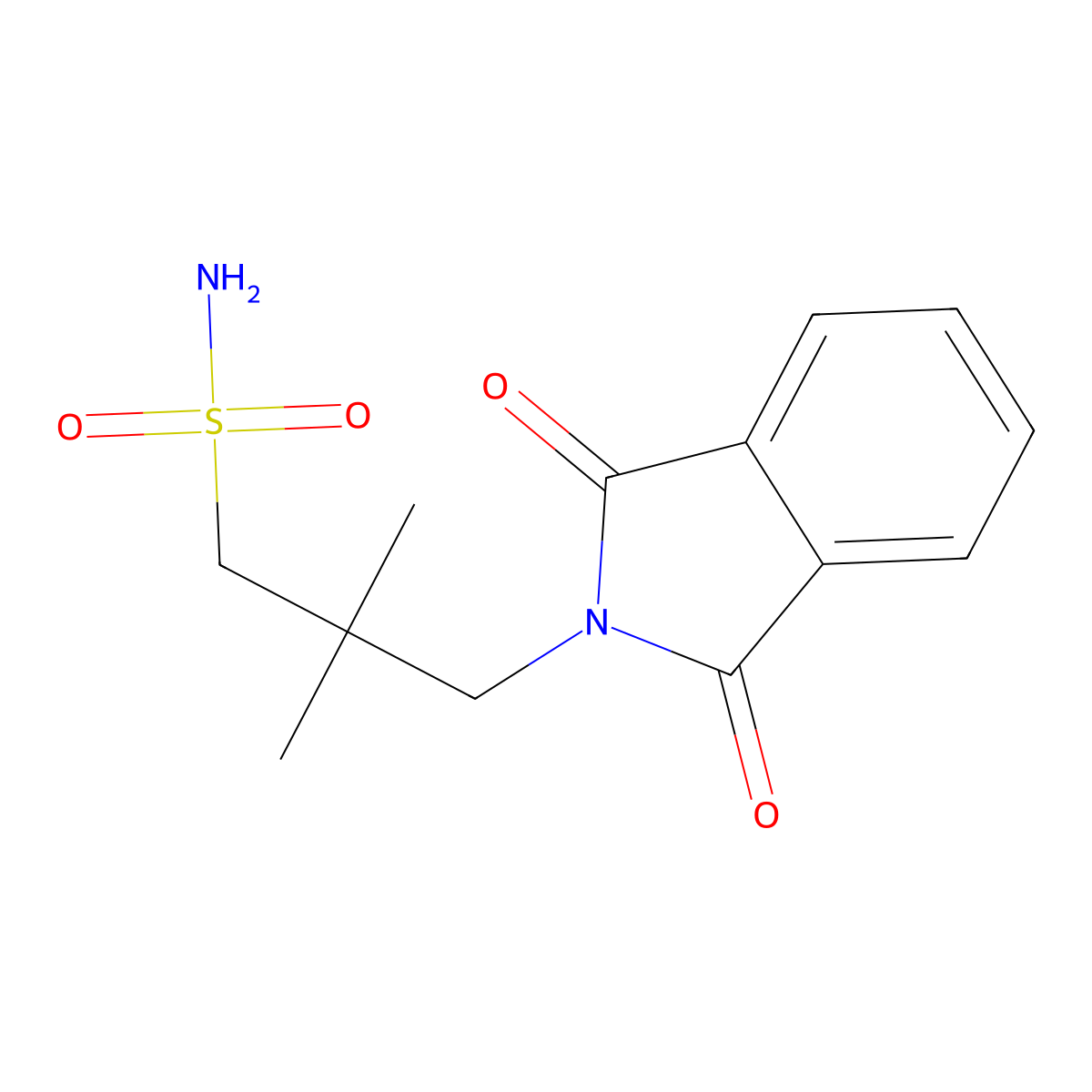 3-(1,3-dioxo-2,3-dihydro-1H-isoindol-2-yl)-2,2-dimethylpropane-1-sulfonamide molecular structure, CAS 2157240-19-0