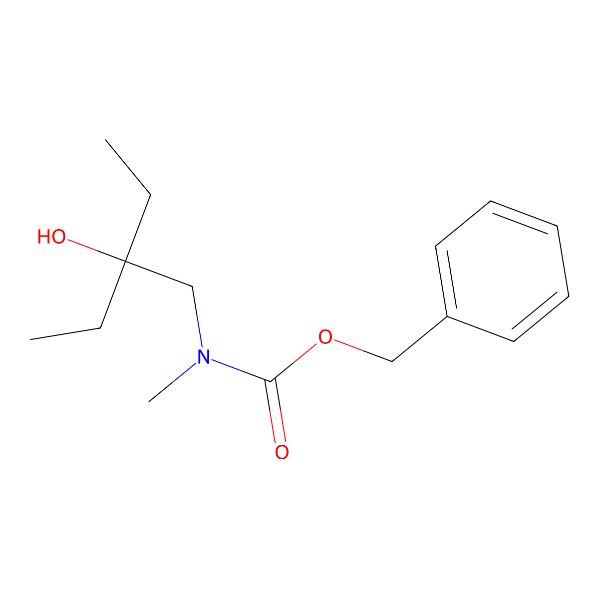 benzyl N-(2-ethyl-2-hydroxybutyl)-N-methylcarbamate molecular structure, CAS 2157256-46-5
