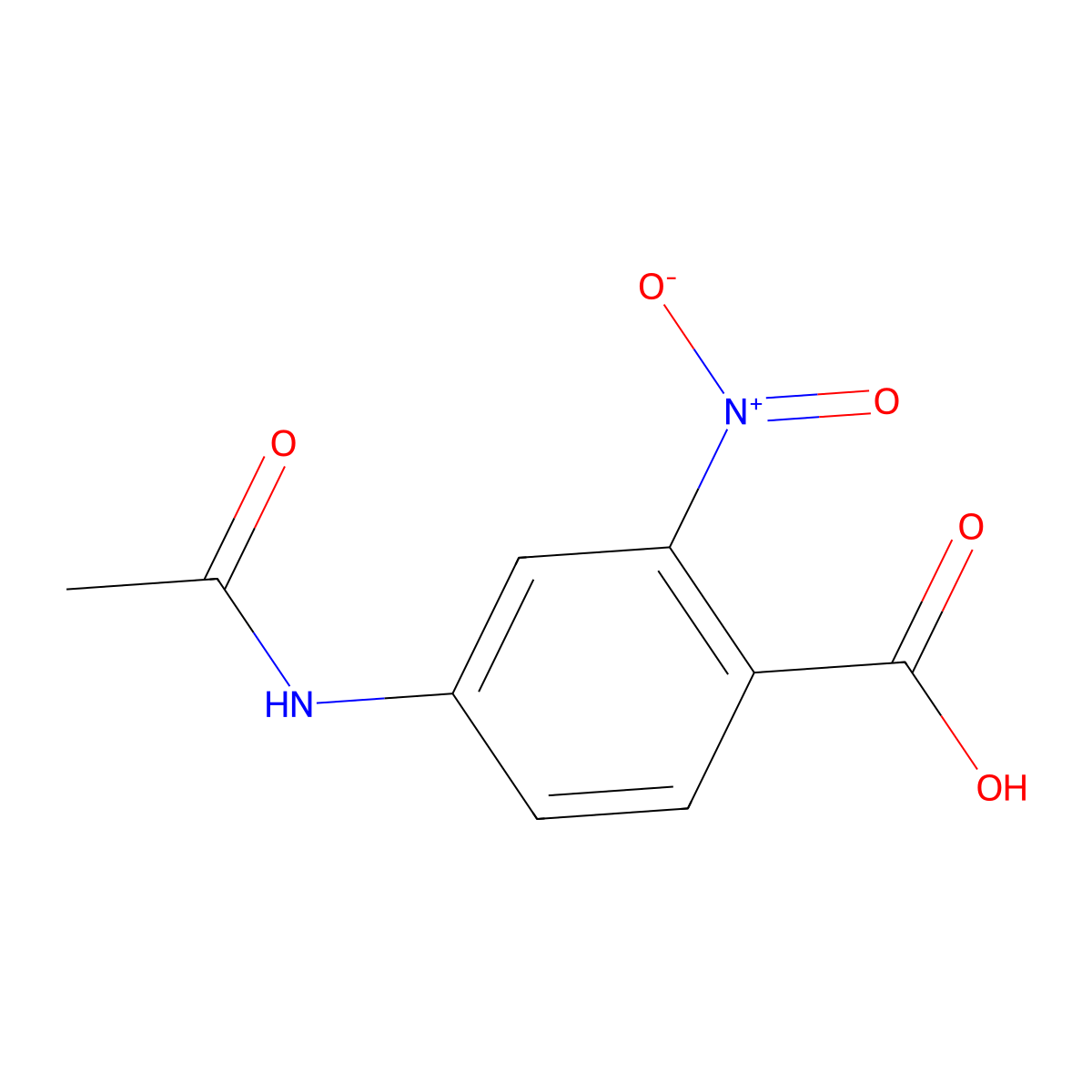 4-(Acetylamino)-2-nitrobenzoic acid molecular structure, CAS 21573-29-5