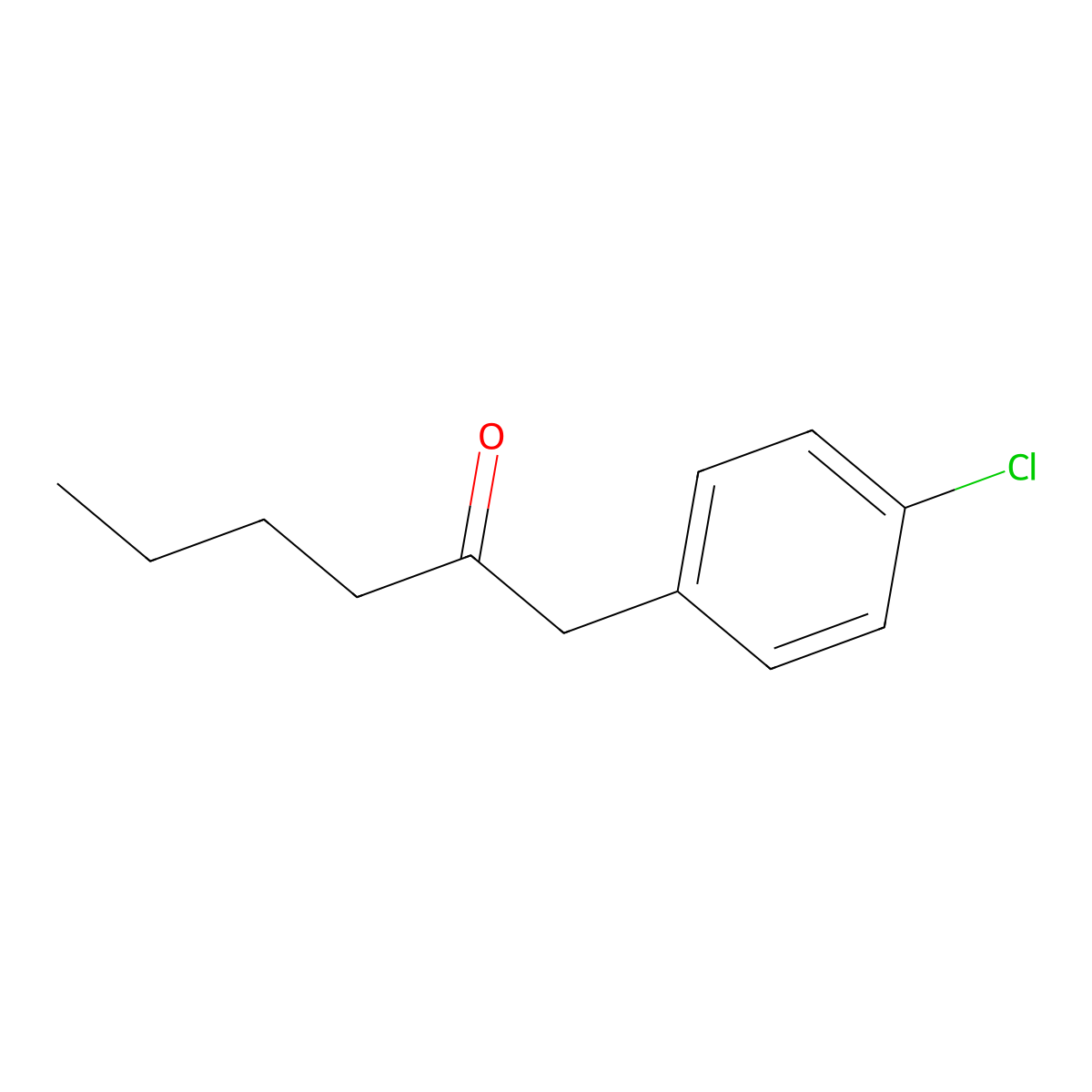 1-(4-Chlorophenyl)hexan-2-one molecular structure, CAS 21573-65-9