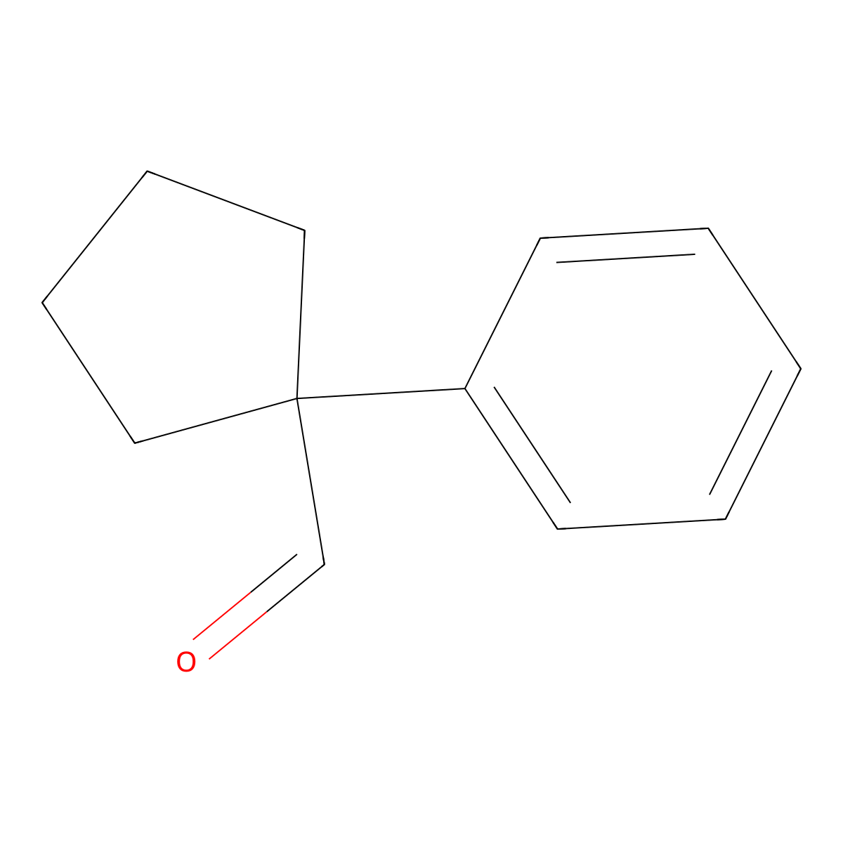 1-Phenylcyclopentane-1-carbaldehyde molecular structure, CAS 21573-69-3