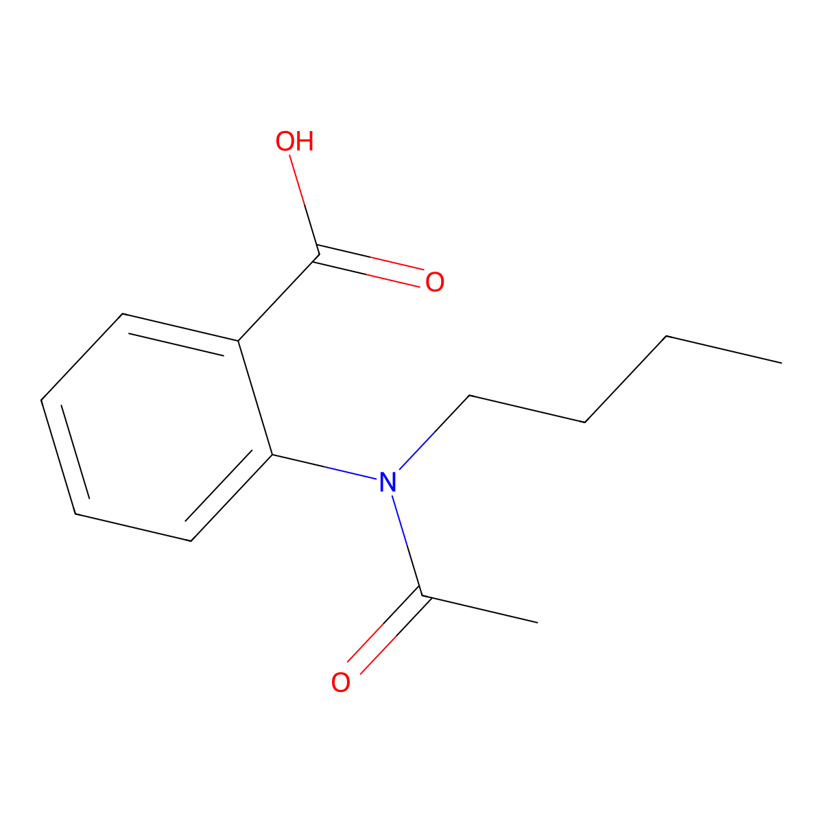 2-(N-butylacetamido)benzoic acid molecular structure, CAS 215732-93-7