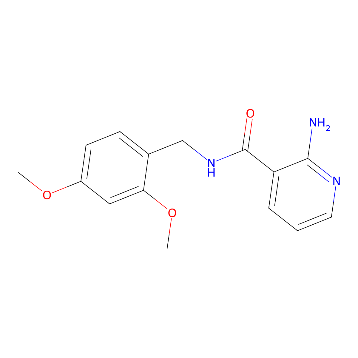 2-amino-N-(2,4-dimethoxybenzyl)pyridine-3-carboxamide molecular structure, CAS 215734-32-0