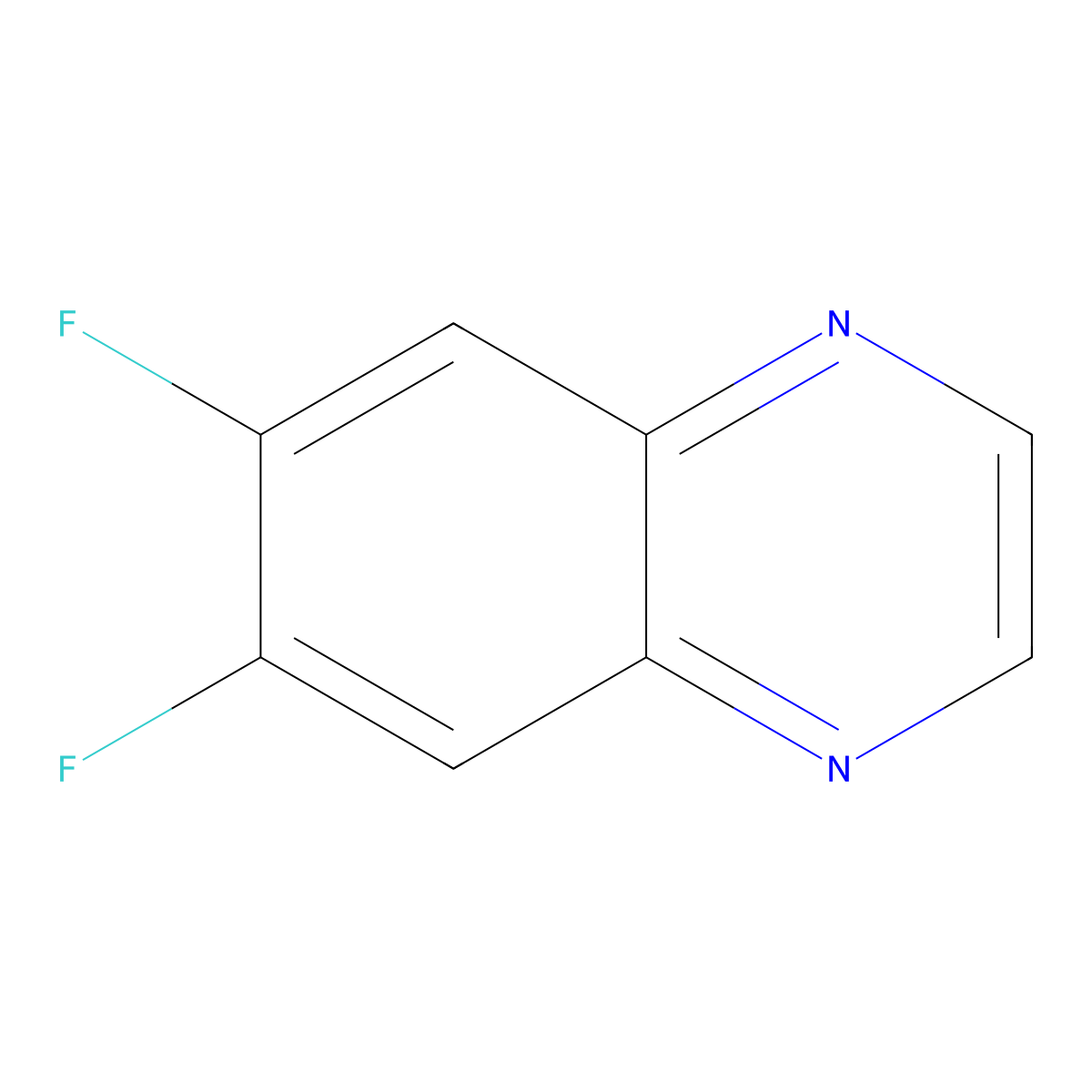 6,7-Difluoroquinoxaline molecular structure, CAS 215734-58-0
